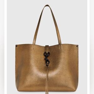 Megan Tote Gold/black Shellac | Handbags Rebecca Minkoff Tote Bags